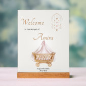 Elegant Aqiqah Welkom Acryl Bord (Neutraal)