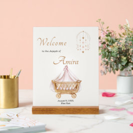 Elegant Aqiqah Welkom Acryl Bord