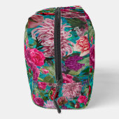 Elegant  aqua blauw Floral monogram Accursor Toilettasje (Rechts)