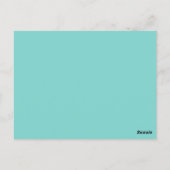 Elegant Aqua Blauw Monogram Trouwtafel Nummer Briefkaart (Achterkant)