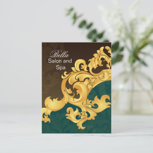 elegant aqua bloeit zaken Dank u Kaarten (Staand voorkant)