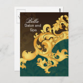 elegant aqua bloeit zaken Dank u Kaarten (Voorkant / Achterkant)