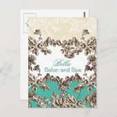 elegant aqua bloeit zaken Dank u Kaarten (Voorkant / Achterkant)