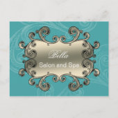 elegant aqua bloeit zaken Dank u Kaarten (Voorkant)