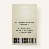 ELEGANT AQUA BLUE BLEEK GOLD VIP EVENT ACCESS PASS BADGE (Achterkant)