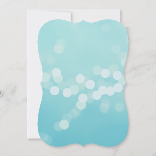 Elegant Aqua Blue Bridal Shower Invitations Kaart (Achterkant)