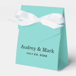 Elegant Aqua Blue Custom Wedding Monogram Bedankdoosjes