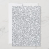 Elegant Aqua Blue en Silver Glitter Birthday Kaart (Achterkant)