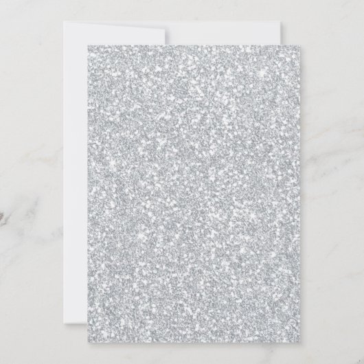 Elegant Aqua Blue en Silver Glitter Birthday Kaart (Achterkant)