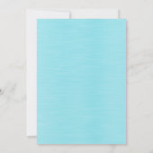 ELEGANT AQUA BLUE GOLD GRORDER INVITATION KAART (Achterkant)