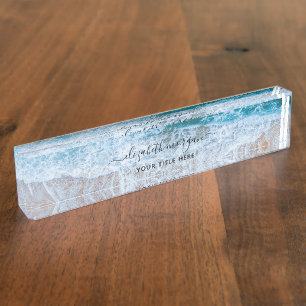 Elegant Aqua Blue Green Beach Signature Script Naambordje