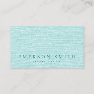 Elegant aqua blue linen ziet er klastig uit visitekaartje