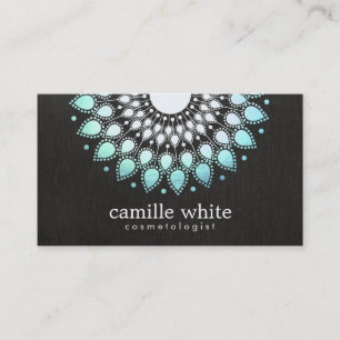 Elegant Aqua Blue Lotus FLower Natural Beauty Visitekaartje