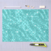 Elegant Aqua Blue Polka Dot Metallic Glitter Tissuepapier (Craft)