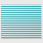 Elegant Aqua Blue Stripes Wrapping Paper Cadeaupapier (Vlak)