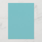 Elegant Aqua Blue Wedding Reception Chic Borders Informatiekaartje (Achterkant)