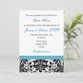 Elegant aqua Corporate party Invitation Kaart (Staand voorkant)