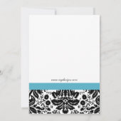 Elegant aqua Corporate party Invitation Kaart (Achterkant)