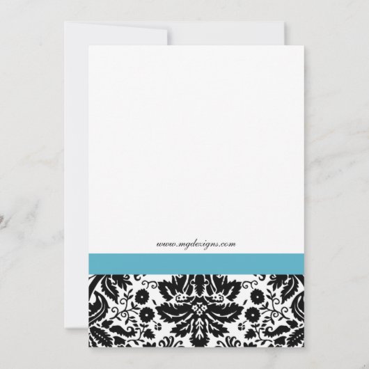 Elegant aqua Corporate party Invitation Kaart (Achterkant)