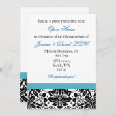 Elegant aqua Corporate party Invitation Kaart (Voorkant / Achterkant)