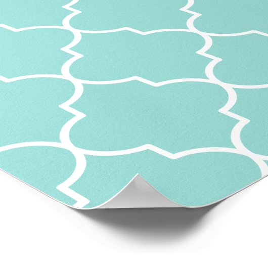 Elegant Aqua Cupcake — Zakelijke gebarsten kunst — Poster (Hoek)