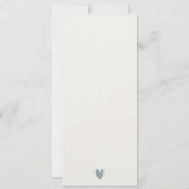 ELEGANT AQUA DUSKY BLUE GOLD AGATE VOW RENEWAL KAART (Achterkant)