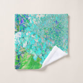 Elegant Aqua en Green Limelight Hydrangea Detail Bad Handdoek (Wasdoekje)