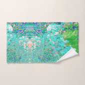 Elegant Aqua en Green Limelight Hydrangea Detail Bad Handdoek (Handdoek)