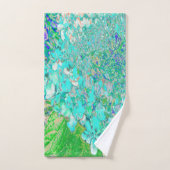 Elegant Aqua en Green Limelight Hydrangea Detail Bad Handdoek (Handdoek)