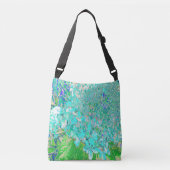 Elegant Aqua en Green Limelight Hydrangea Detail Crossbody Tas (Voorkant)