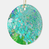 Elegant Aqua en Green Limelight Hydrangea Detail Keramisch Ornament (Links)