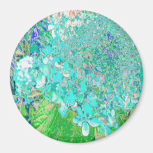 Elegant Aqua en Green Limelight Hydrangea Detail Magneet
