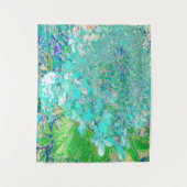 Elegant Aqua en Green Limelight Hydrangea Detail Wandkleed (Voorkant)