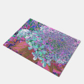 Elegant Aqua en Paarse Limelight Hydrangea Detail Deurmat (Schuin)