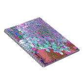 Elegant Aqua en Paarse Limelight Hydrangea Detail Notitieboek (Rechterzijde)