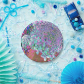 Elegant Aqua en Paarse Limelight Hydrangea Detail Papieren Bordje (Feest)