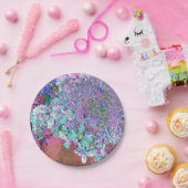 Elegant Aqua en Paarse Limelight Hydrangea Detail Papieren Bordje (Feest)