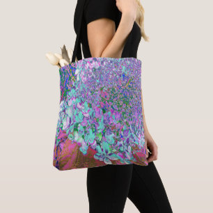 Elegant Aqua en Paarse Limelight Hydrangea Detail Tote Bag