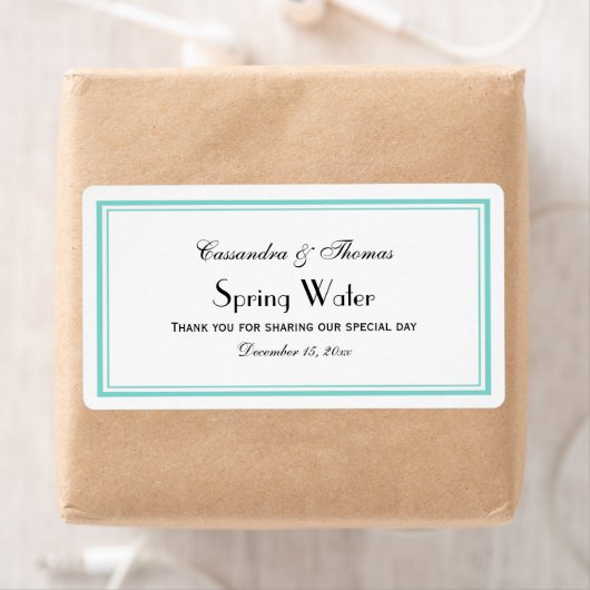 Elegant Aqua Flaced H Water Flacon Etiket (Insitu)