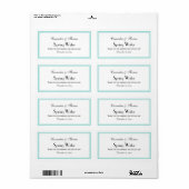 Elegant Aqua Flaced H Water Flacon Etiket (Full Sheet)