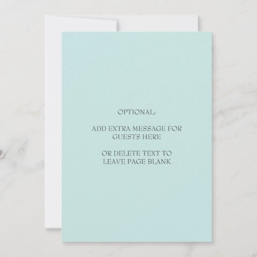 Elegant Aqua Floral Save the Date Digital Invite (Achterkant)