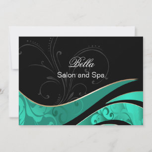 elegant aqua floure Business - Hartelijk dank voor Bedankkaart