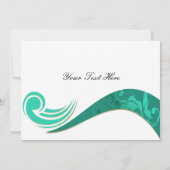 elegant aqua floure Business - Hartelijk dank voor Bedankkaart (Achterkant)