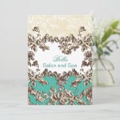 elegant aqua floure Business - Hartelijk dank voor Bedankkaart (Staand voorkant)