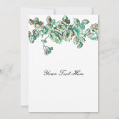 elegant aqua floure Business - Hartelijk dank voor Bedankkaart (Achterkant)