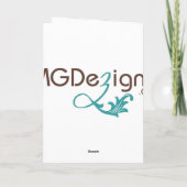 elegant aqua floure Business - Hartelijk dank voor Bedankkaart (Achterkant)