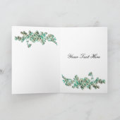 elegant aqua floure Business - Hartelijk dank voor Bedankkaart (Binnen)