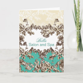 elegant aqua floure Business - Hartelijk dank voor Bedankkaart