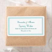 Elegant Aqua Framed 2H Waterfles Label (Insitu)