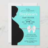 Elegant Aqua Glam Tiffany Theme Baby shower Kaart (Voorkant)